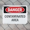 Signmission Contaminated Area Danger Sign, Plastic, 10in W x 7in L, 2PK OS-2PACK-DS-P-710-L-1833 - alternate 2